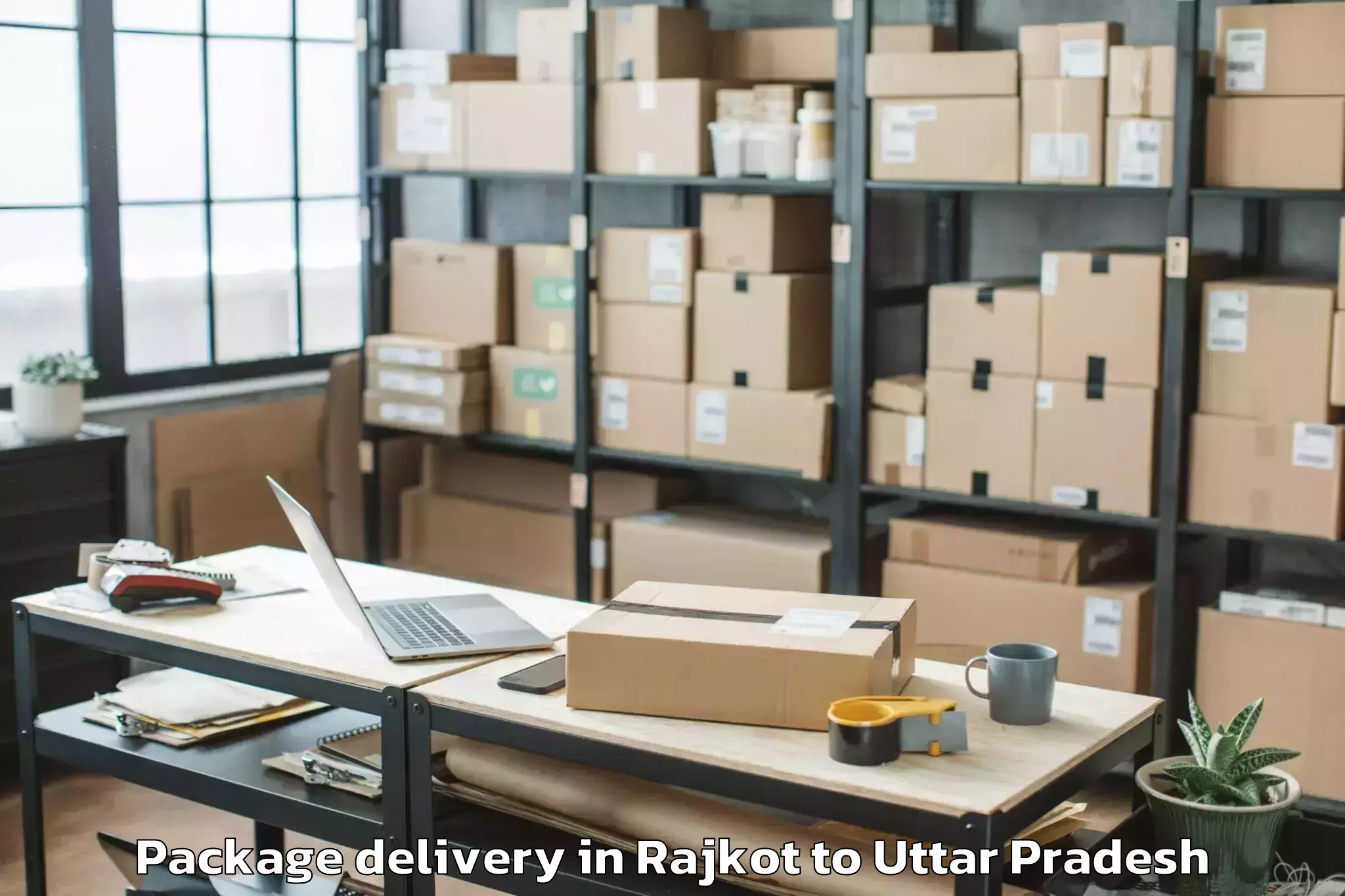 Affordable Rajkot to Bewar Package Delivery